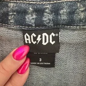 AC/DC | Jackets & Coats | Torrid Studded Acdc Denim Jacket | Poshmark